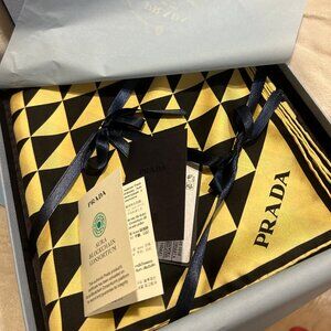 Prada Printed Silk Twill Scarf